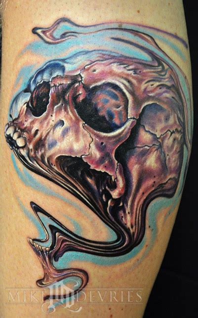 Skull Skin Rip By Mike Devries Tattoonow Skull Skin Rip By Mike Devries Tattoonow