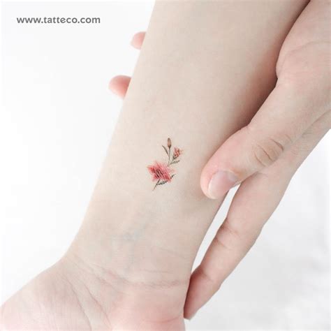 Small Lily Stargazer Temporary Tattoo Set Of 3 Tatteco