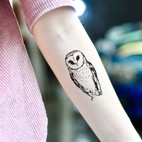 Small Owl Temporary Tattoo Etsy Australia Small Owl Temporary Tattoo Etsy Australia