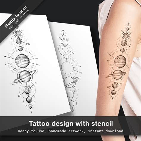 Solar System Tattoo Designs
