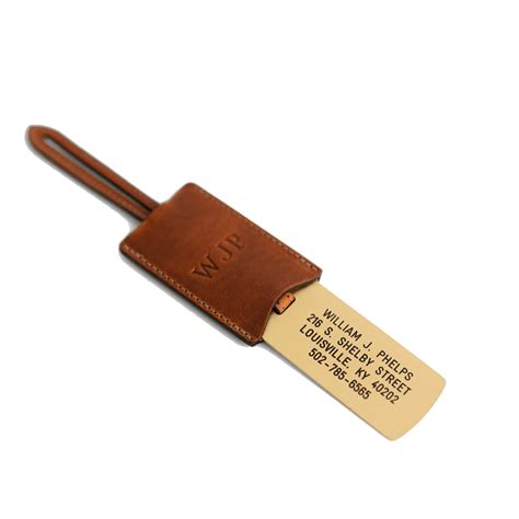 Solid Brass Luggage Tag Clayton Amp Crume Solid Brass Luggage Tag Clayton Amp Crume
