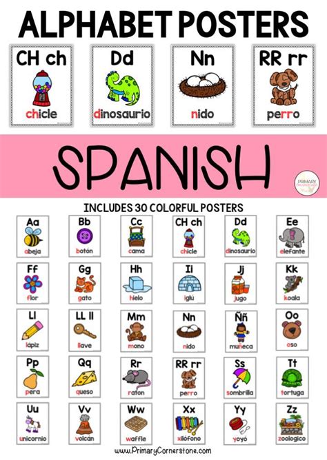 Spanish Alphabet Posters Will Help Your Students Identify The Beginning Sounds In Spanish Words Spanish Alphabet Posters Will Help Your Students Identify The Beginning Sounds In Spanish Words