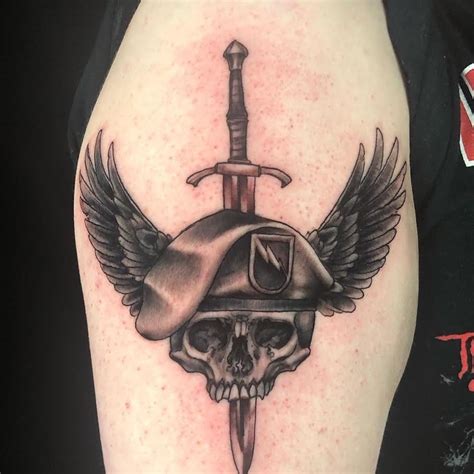 Special Forces Tattoo For Perry Thanks For The Trust And Excellent Conversation By Arsdiaboli Paratrooper Airborne Military Tattoo Pdxtattoo Tattoo Oregontattoo