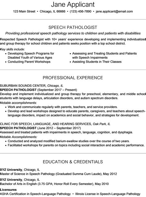 Speech Language Pathologist Assistant Resume Examples For 2026 Resume Worded