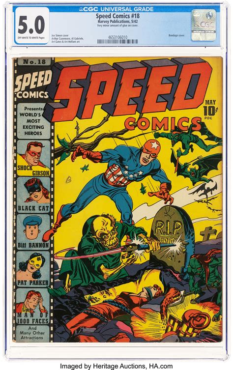 Speed Comics 18 Harvey 1942 Cgc Vg Fn 5 0 Off White To White Lot 11271 Heritage Auctions Speed Comics 18 Harvey 1942 Cgc Vg Fn 5 0 Off White To White Lot 11271 Heritage Auctions