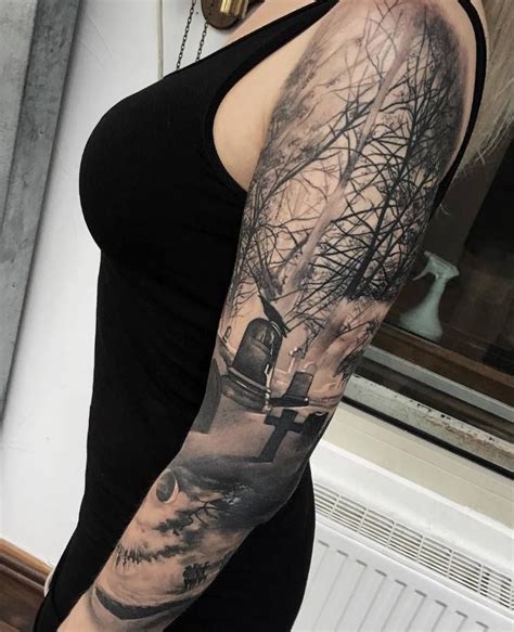 Spooky Cemetery Sleeve Spooky Cemetery Sleeve