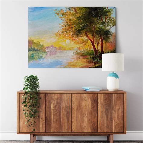 Spring Forest River Merawalaprint Landscape Canvas Print Canvas Painting Art Canvas