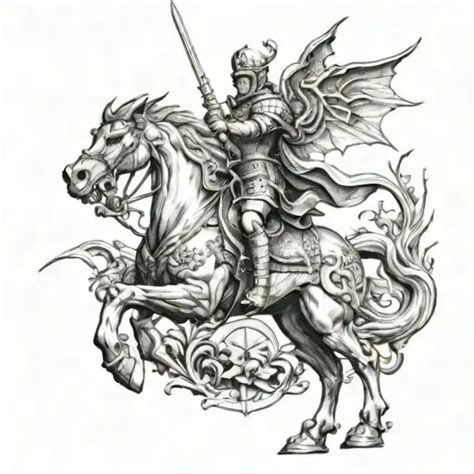 St George The Victorious Tattoo Idea Tattoosai St George The Victorious Tattoo Idea Tattoosai