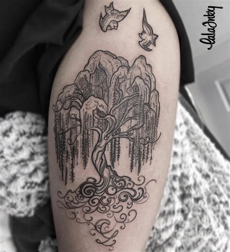 Started This Willow Tree Memorial Piece Loved Doing This One Thanks For Allowing Me Free Reign And For Sitting So Well For Lala Inky Tattoos On Tumblr Started This Willow Tree Memorial Piece Loved Doing This One Thanks For Allowing Me Free Reign And For Sitting So Well For Lala Inky Tattoos On Tumblr