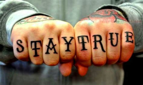 Stay True Knuckle Tattoo Stay True Knuckle Tattoo