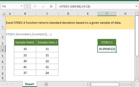 Stdev S Function In Excel Quick Guide Tutorial Coefficient Stdev S Function In Excel Quick Guide Tutorial Coefficient