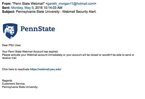 Stop Phishing Scams Pennsylvania State University Webmail Security Alert Stop Phishing Scams Pennsylvania State University Webmail Security Alert