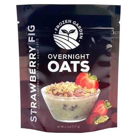 Strawberry Fig Overnight Oats Premade Overnight Oats Frozen Garden
