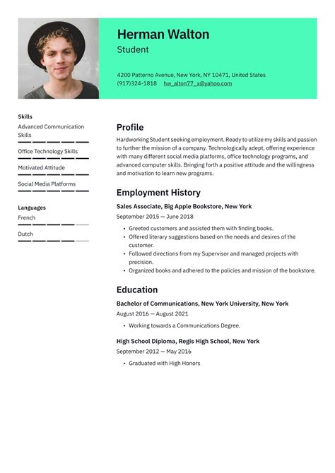 Student Resume Examples Templates 2026 Resume Io Student Resume Examples Templates 2026 Resume Io