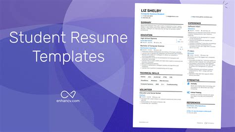 Student Resume Templates College High School And Undergraduate Resume Templates Enhancv