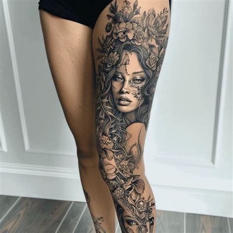 Stunning Leg Sleeve Tattoo Designs For Women Stunning Leg Sleeve Tattoo Designs For Women