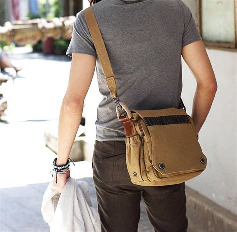 Stylish Canvas Messenger Bag Casual Single Shoulder Bag Yepbag