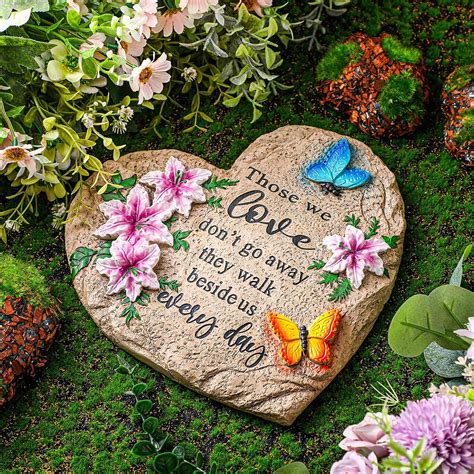 Sympathy Gift Memorial Garden Stone Heart Shaped For Loss Of Loved Ones Pet Memorial Stone Sympathy Gift Memorial Garden Stone Heart Shaped For Loss Of Loved Ones Pet Memorial Stone