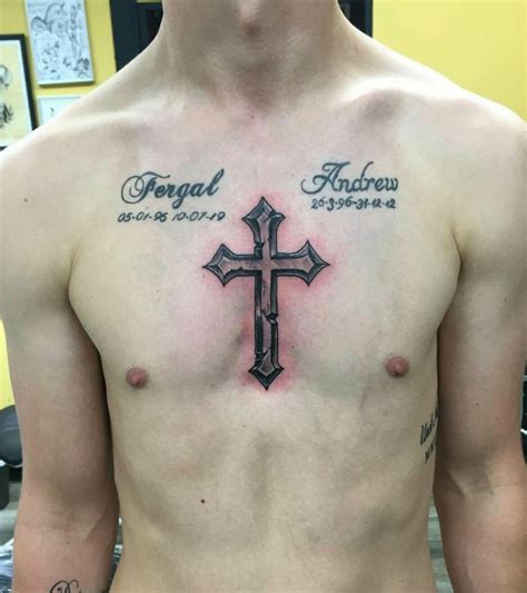 Chest Cross Tattoo Designs