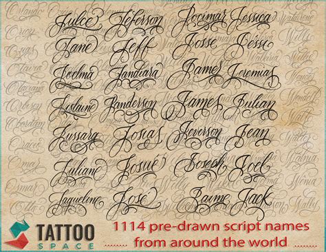 5 Cursive Tattoo Names