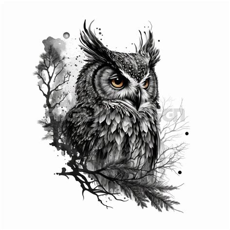 Tattoo Design Owl Printable Art Etsy Tattoo Design Owl Printable Art Etsy