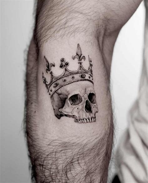 Skull with Crown Tattoo Designs