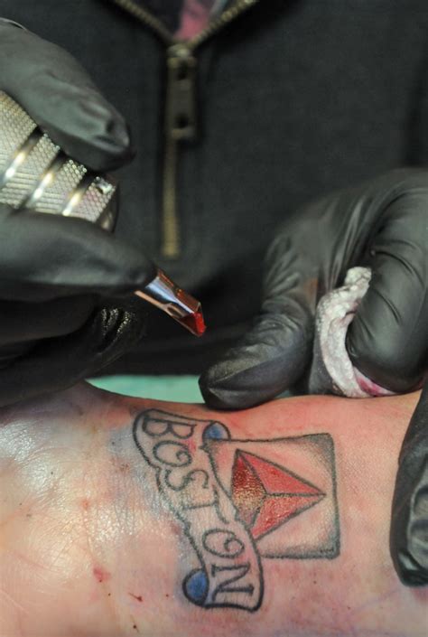 Tattoos Honor Victims Of Bombings Boston Herald Tattoos Honor Victims Of Bombings Boston Herald