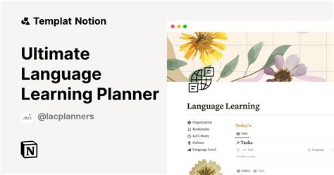 Templat Daily Planner For Language Learning Notion Marketplace