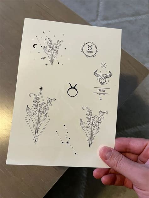 Temporary Tattoo 7 Taurus Horoscope Temp Tattoos For Women And Men Original Art Tattoo Design Etsy Temporary Tattoo 7 Taurus Horoscope Temp Tattoos For Women And Men Original Art Tattoo Design Etsy