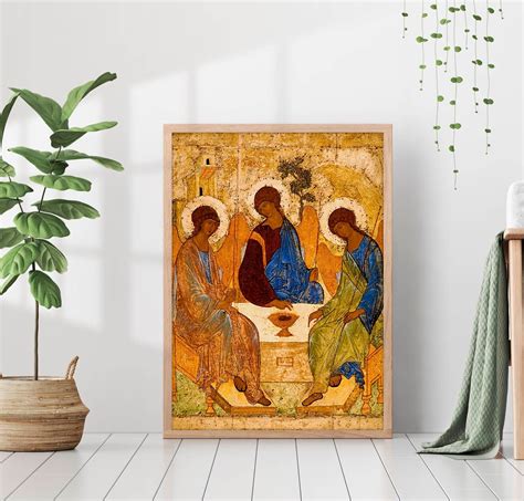 The Holy Trinity Canvas Art Print By Andrei Rublev Andrei Rublev The Trinity Giclee Print Framed