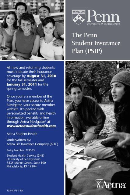 The Penn Student Insurance Plan Psip University Of Pennsylvania