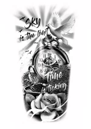 The Sky Is The Limit Time Is Ticking 22 Tattoo Designs For A Business In United States