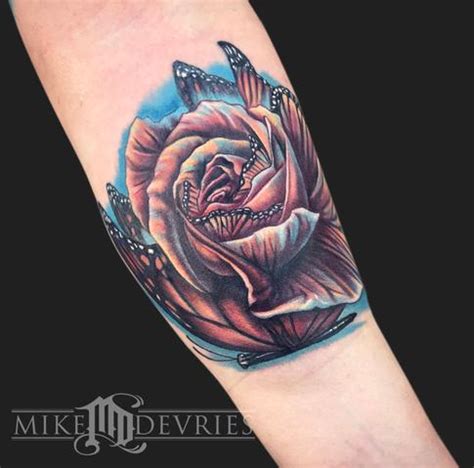 Tiger Rose Morph Tattoo By Arnold Redthorn At Tattoosmilepdx In Portland Oregon