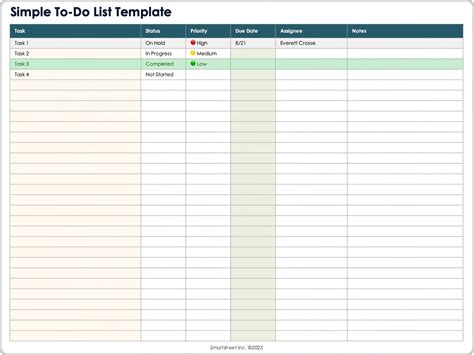 To Do List Excel Template Microsoft Softwareg Com Au