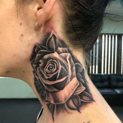 Top 71 Best Rose Neck Tattoo Ideas 2021 Inspiration Guide Top 71 Best Rose Neck Tattoo Ideas 2021 Inspiration Guide