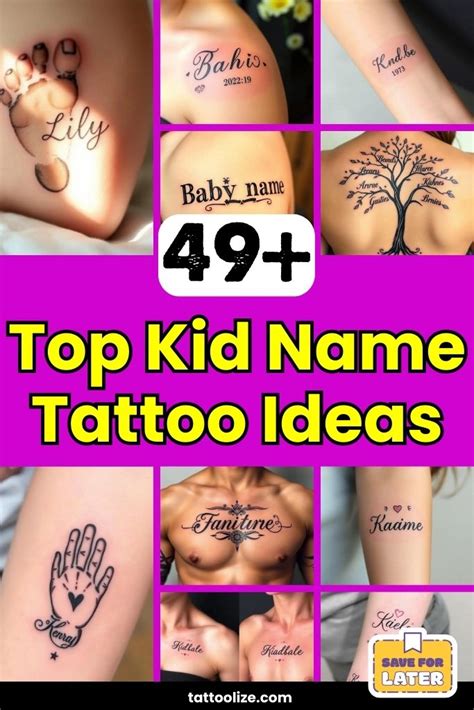Top Kid Name Tattoo Ideas To Celebrate Your Little One Top Kid Name Tattoo Ideas To Celebrate Your Little One