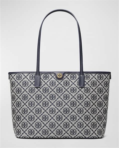 Tory Burch Mini T Monogram Canvas Tote Bag Neiman Marcus Tory Burch Mini T Monogram Canvas Tote Bag Neiman Marcus