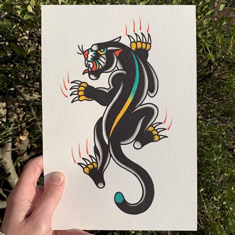 Traditional Panther Tattoo Flash Traditional Panther Tattoo Flash