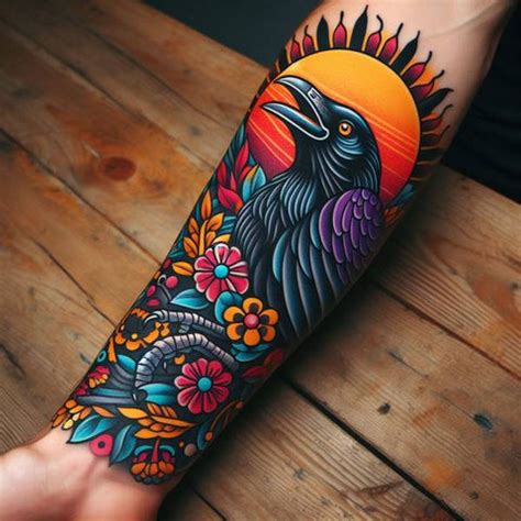 Traditional Raven Tattoo Meaning