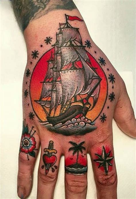 Traditional Style Hand Tattoos