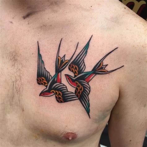 Traditional Swallow Tattoos Cloak And Dagger Tattoo London Traditional Swallow Tattoos Cloak And Dagger Tattoo London