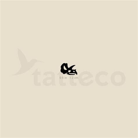 Triceratops Skull Temporary Tattoo Set Of 3 Tatteco