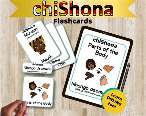 Twi Parts Of The Body Flashcards African Language Learning Digital Download Etsy