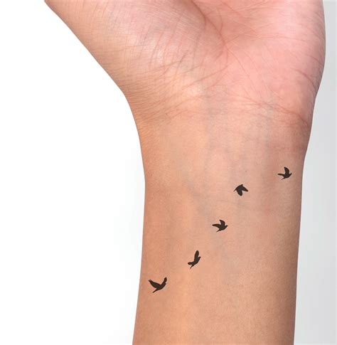 Two Flying Birds Temporary Tattoo Set Of 3 Small Tattoos Two Flying Birds Temporary Tattoo Set Of 3 Small Tattoos