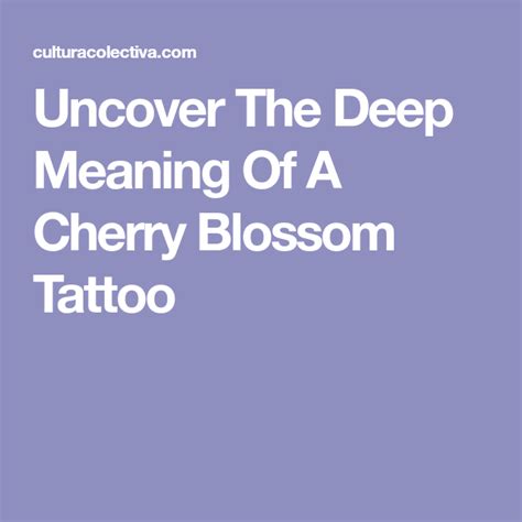 Uncover The Deep Meaning Of A Cherry Blossom Tattoo Cultura Colectiva Uncover The Deep Meaning Of A Cherry Blossom Tattoo Cultura Colectiva
