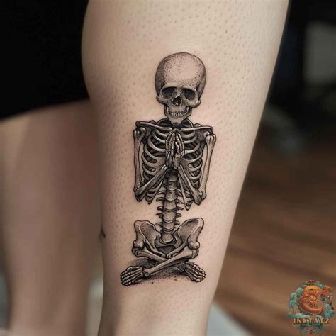 Uncovering The Mysteries Of The Praying Skeleton Tattoo Symbolism And Significance Revealed 64 Designs Inktat2 Com