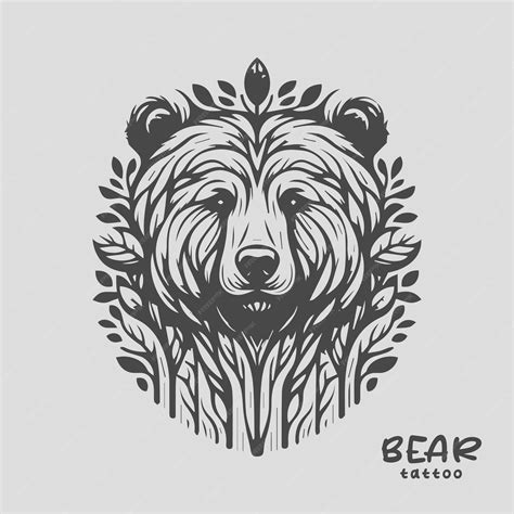 Unique Bear Tattoo Design Brown Color Suitable For Bear Lovers Premium Vector Unique Bear Tattoo Design Brown Color Suitable For Bear Lovers Premium Vector