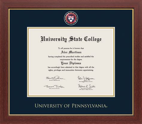 University Of Pennsylvania Medallion Diploma Frame Capgown University Of Pennsylvania Medallion Diploma Frame Capgown