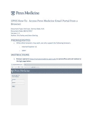 UPHS Webmail Login Access