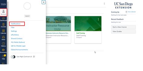 User Settings In Canvas Uc San Diego Extended Studies Online